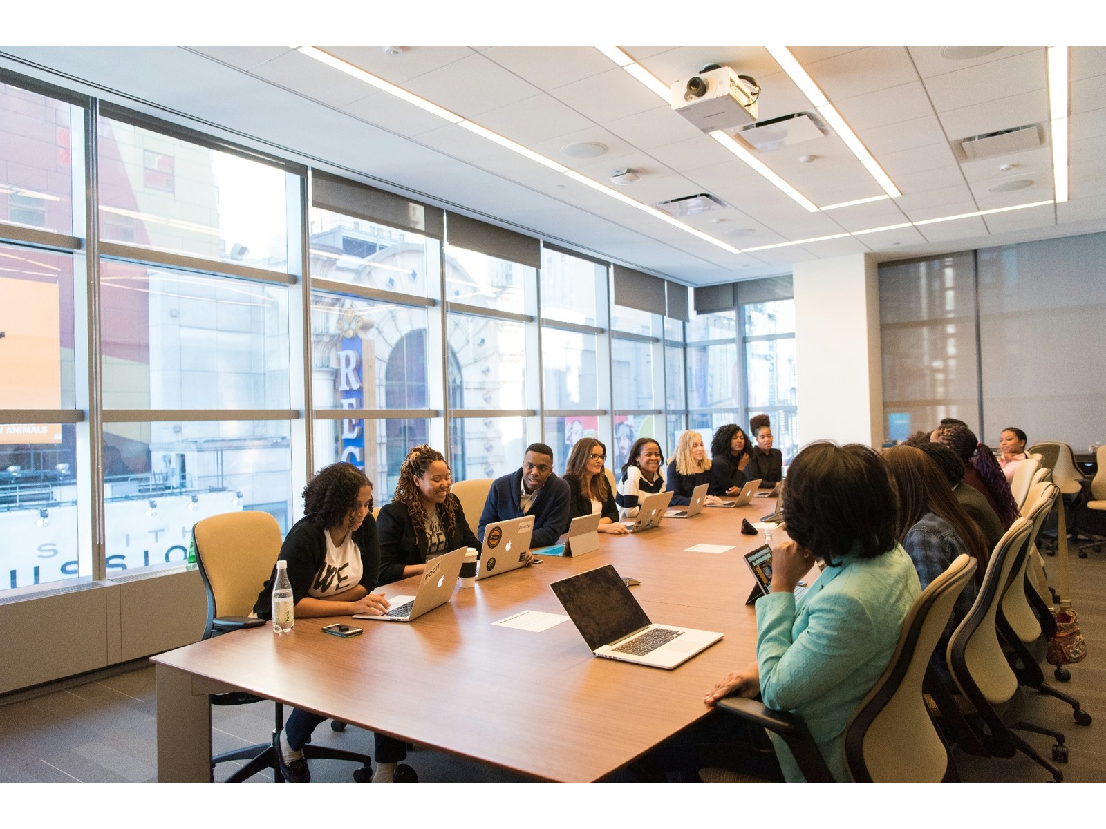 Diverse board around a conference table