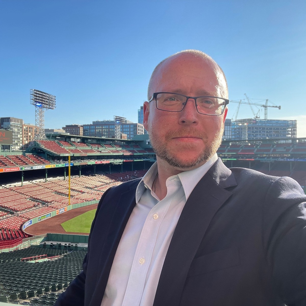 Patrick J. Gavin headshot at Fenway Park